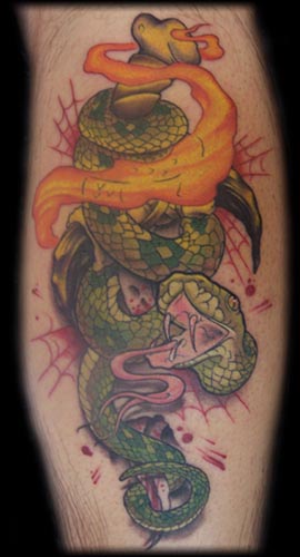 Looking for unique  Tattoos? knife snake